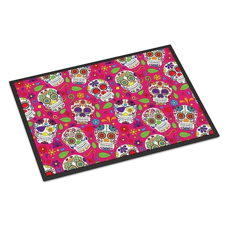 Carolines Treasures Day of the Dead Pink Indoor or Outdoor Mat, 24 x 36 in. BB5115JMAT
